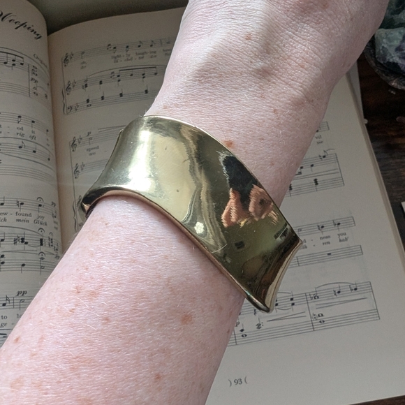 Gold Cuff Bracelet - Picture 1 of 6